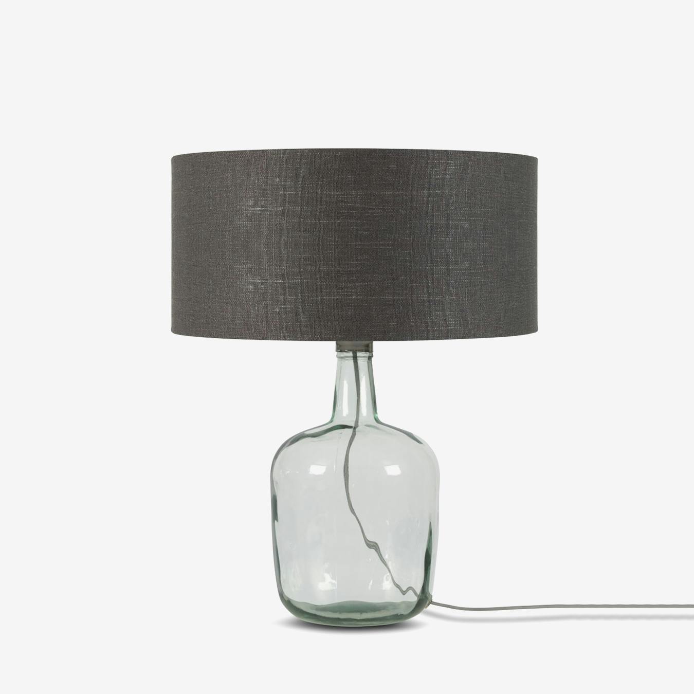 Murano Table Lamp Linen Dark Grey Dark Grey Table Lamp – Curated Living